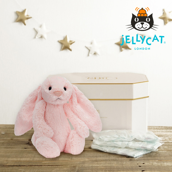【jellycat ジェリーキャット】バシュフル ピンクバニー おむつボックスセット