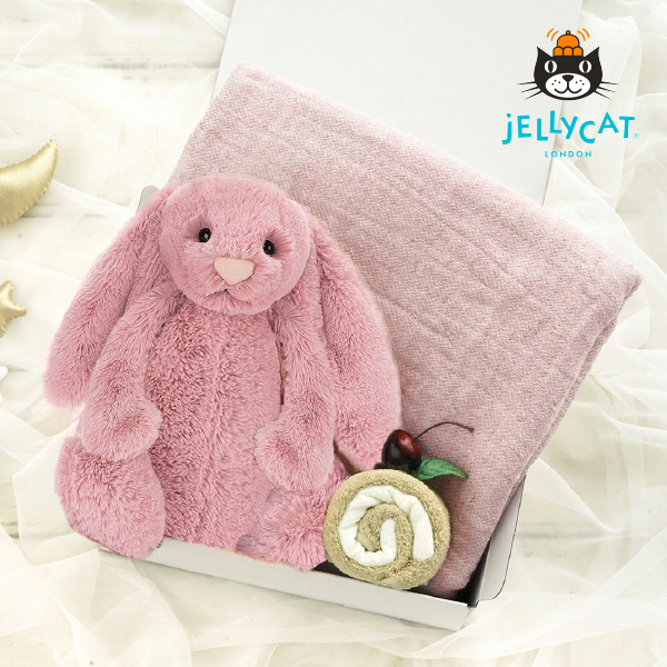 【jellycat ジェリーキャット】バシュフル チューリップバニー お昼寝ギフトセット 【送料無料】