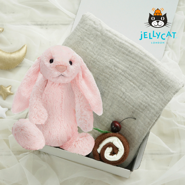 【jellycat ジェリーキャット】バシュフル ピンクバニー お昼寝ギフトセット 【送料無料】