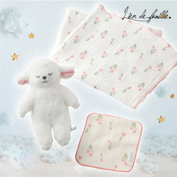 【Lien de famille】ひつじさんとおひるねギフトセット(チューリップ)
