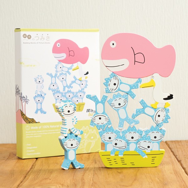 絵本のつみき 11ぴきのねこプレイセット｜出産祝いの通販サイトBebery