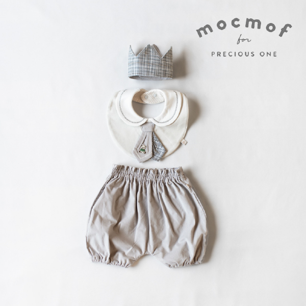 【mocmof モクモフ】男の子 おめかしギフトセット(ロイヤルベアライトグレー)
