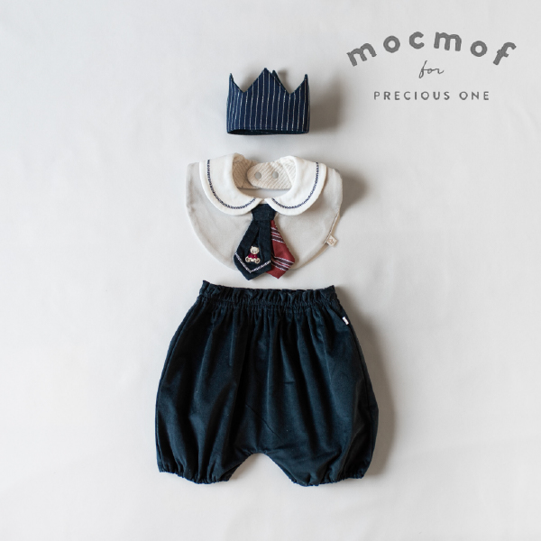 【mocmof モクモフ】男の子 おめかしギフトセット(ロイヤルベアネイビー)