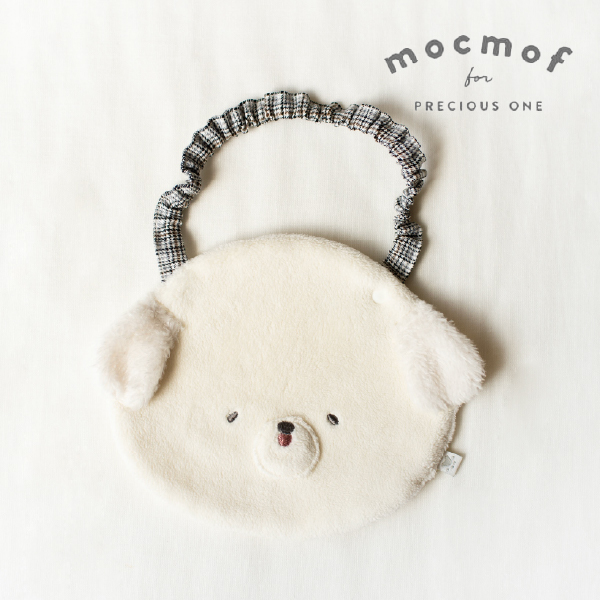 【mocmof モクモフ】どうぶつスタイ(ホワイトビション)