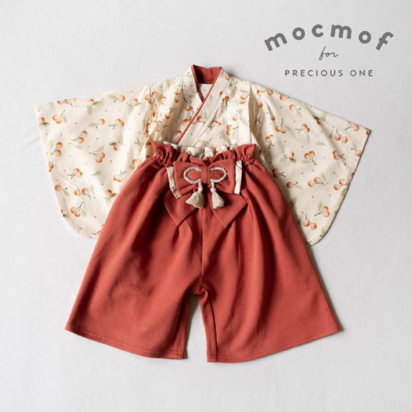 【mocmof モクモフ】着崩れしにいくセパレート袴セット(レッド)