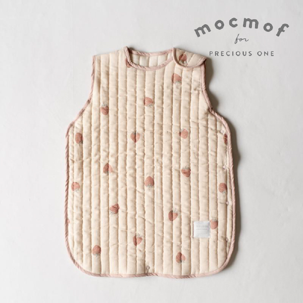 【mocmof モクモフ】モスリンガーゼイブルスリーパー(ピンク)