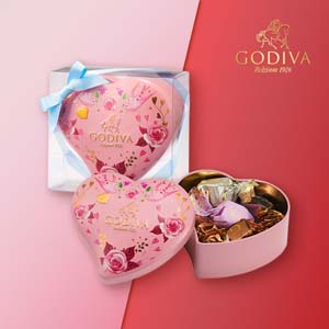 GODIVA ブーケ ド ゴディバ Gキューブアソートメント ミニハート缶（5粒入）【出産内祝い】