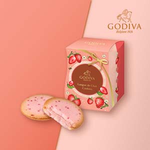 GODIVA あまおう苺＆ホワイトチョコレート ラングドシャクッキー（4枚入）【出産内祝い】