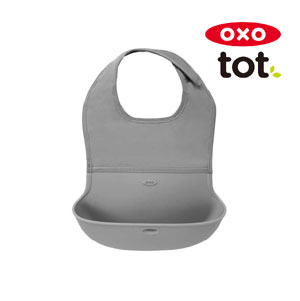 OXO Tot ロールアップビブ グレー