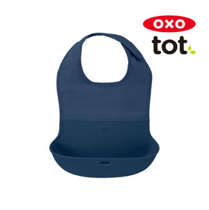 OXO Tot ロールアップビブ ネイビー