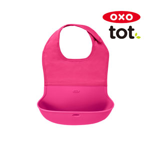 OXO Tot ロールアップビブ ピンク