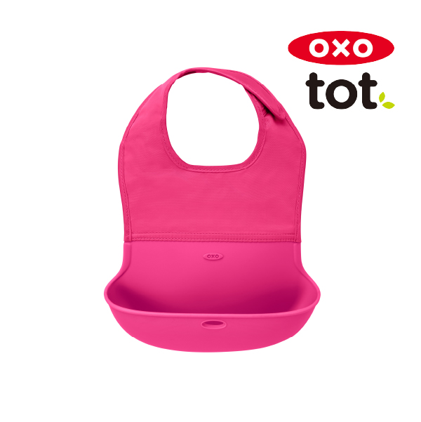 OXO Tot ロールアップビブ ピンク