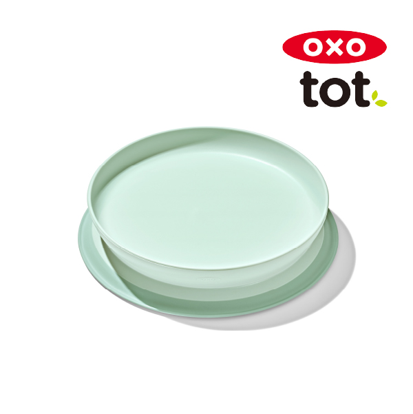 OXO Tot 吸盤付きシンプルプレート オパール